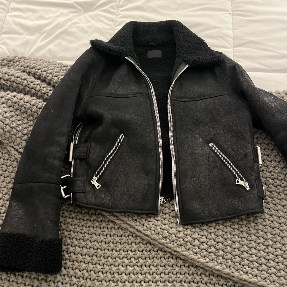 R+A shearling coat